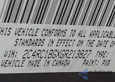 2016 Chrysler Town & Country Touring from USA, damaged, VIN 2C4RC1BGXGR213827